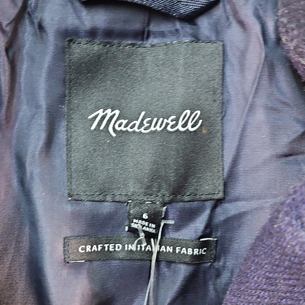 Madewell Coat Womens 6 The Gianna Plaid Insuluxe Overcoat Trench Wool Cashmere